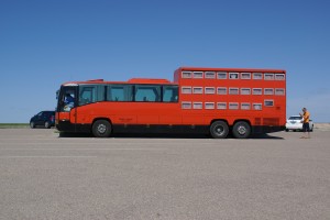 A sleeper coach! at Badlands N.P.