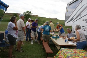 Our HFH team assembled for dinner.