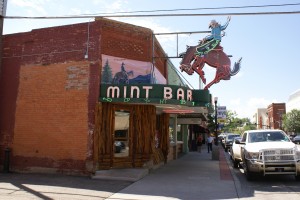 The Mint Bar.  "Meet me at the Mint" is what the locals say.  Lots of bars in town, not too many wine stores/