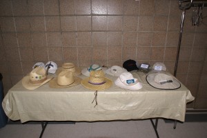 This is where the hats go during lunch.