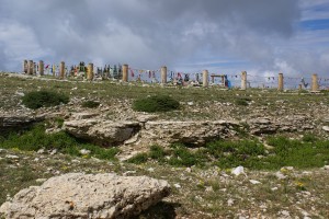 Approaching the Medicine Wheel.