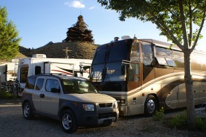 Parked in our site.  The Smith Mansion is right there!