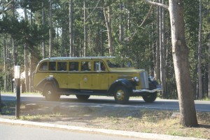 A vintage White Motors Yellowstone bus!