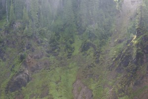 The mists of time in the canyon below the falls.