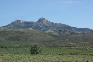 This mountain NW of Cody is visible from many directions.