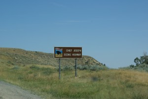 The start of the Chief Joseph Scenic Byway.