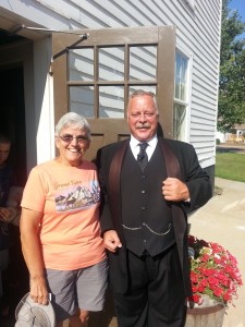 Linda with “Teddy Roosevelt” Joe Wiegand.