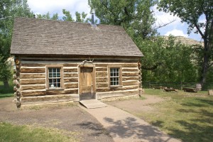 TR’s “nicer” log home, now on display in TRNP SU Visitor Center in Medora MT.