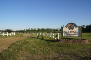 The entrance to Red Trail Vineyard, Buffalo, ND - a Harvest Hosts location.