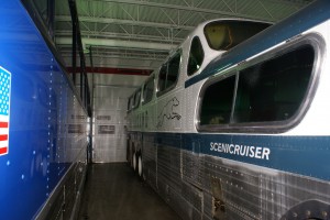 A 1956 PD4501 Scenic Cruiser. This is the iconic Greyhound Bus.