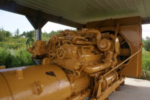 The 2,200 HP 16 cylinder Cat engine that moves the mine hauler.