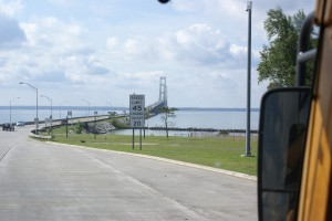 The Mackinac Bridge connects Michigan’s two peninsulas.