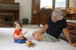 Madeline with her grandma Linda.