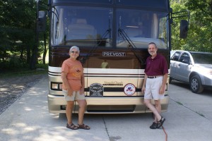 Us in front of our bus.