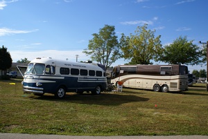A 1948 Spartan and aour1990 Prevost.
