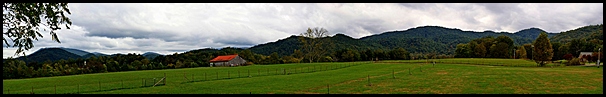 Townsend TN Visitor Center - 180 deg panoramic composite of 16 photographs.