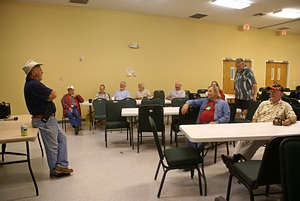 Tom Mason leads a discussion about fresh water systems.