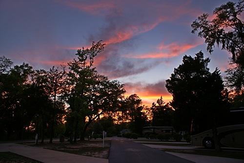 Sunset at Live Oak Landing.  (This photo has more image manipulation than normal.)