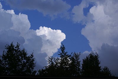 The gathering storm. The clouds were very dramatic in all directions.