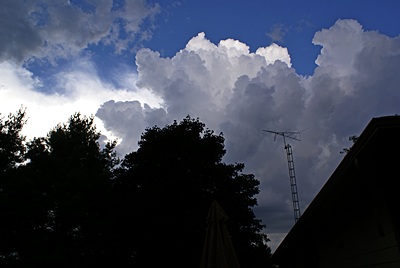 Storm clouds looking east.