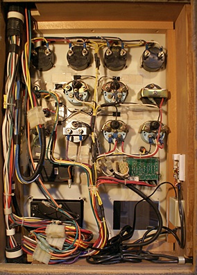 Back side of house systems panel.  Bus conversions are complex.