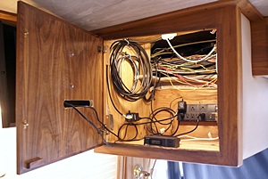 Front TV cabinet; making use of the space where the 10" CRT was mounted.