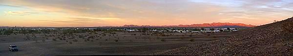 Sunset glow looking NE from 'Q' Mountain.