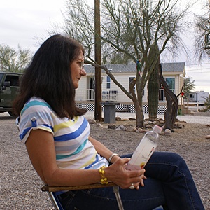 Connie Martin visiting us at the Camp Liebherrvile / Brocker.