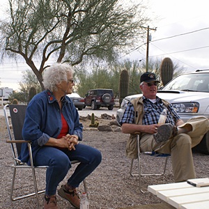 Mara Culp and Charles Martin visiting us at Camp Liebherrville / Brockner.