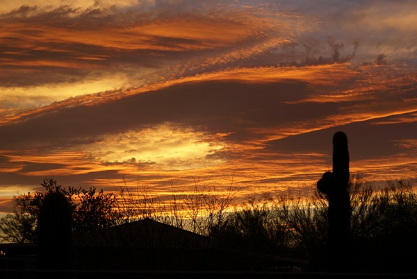 The sunsets in Q were usually good but this one was better than usual.