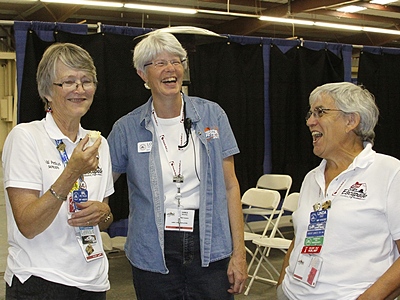 L-2-R: Val Petkus, Lora Newby, and Linda. Have you noticed that Linda always seems to be having a good time at the Escapade?