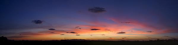 Sunset as viewed from our campsite at the Pima County Fairgrounds near Tucson, AZ.