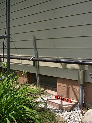 The general area on the east end of the house at the base of he 40' tower where the CEB will be mounted.