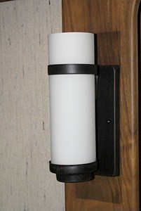 The new living room light fixture. The color, style, and fit are a better match to the remodeled interior.