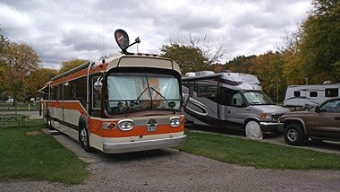 Bill and Karen Gerrie’s 1965 GMC transit bus conversion. They estimate that it will turn 1,000,000 miles in 2015.